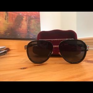 Authentic Gucci Brow Bar Aviator Sunglasses